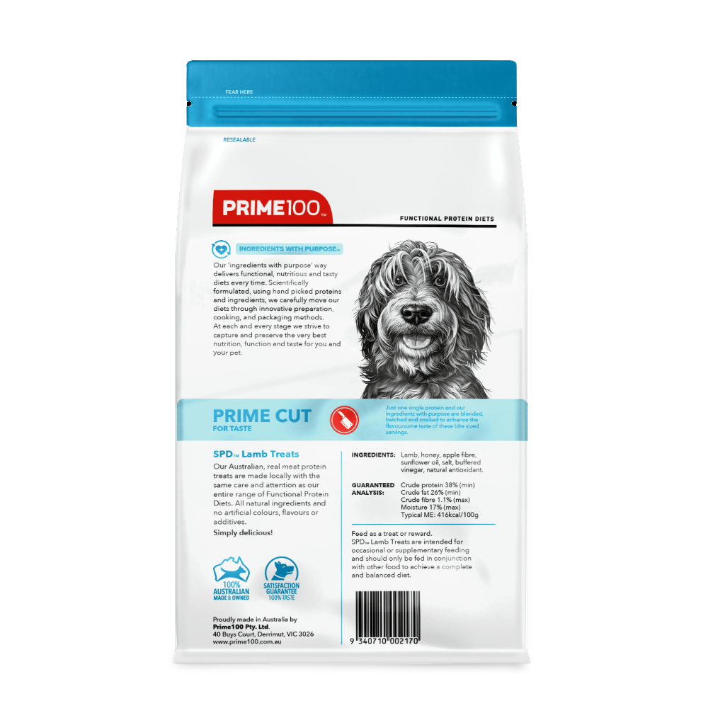 Prime100 SPD Prime Cut Lamb Dog Treats 100g